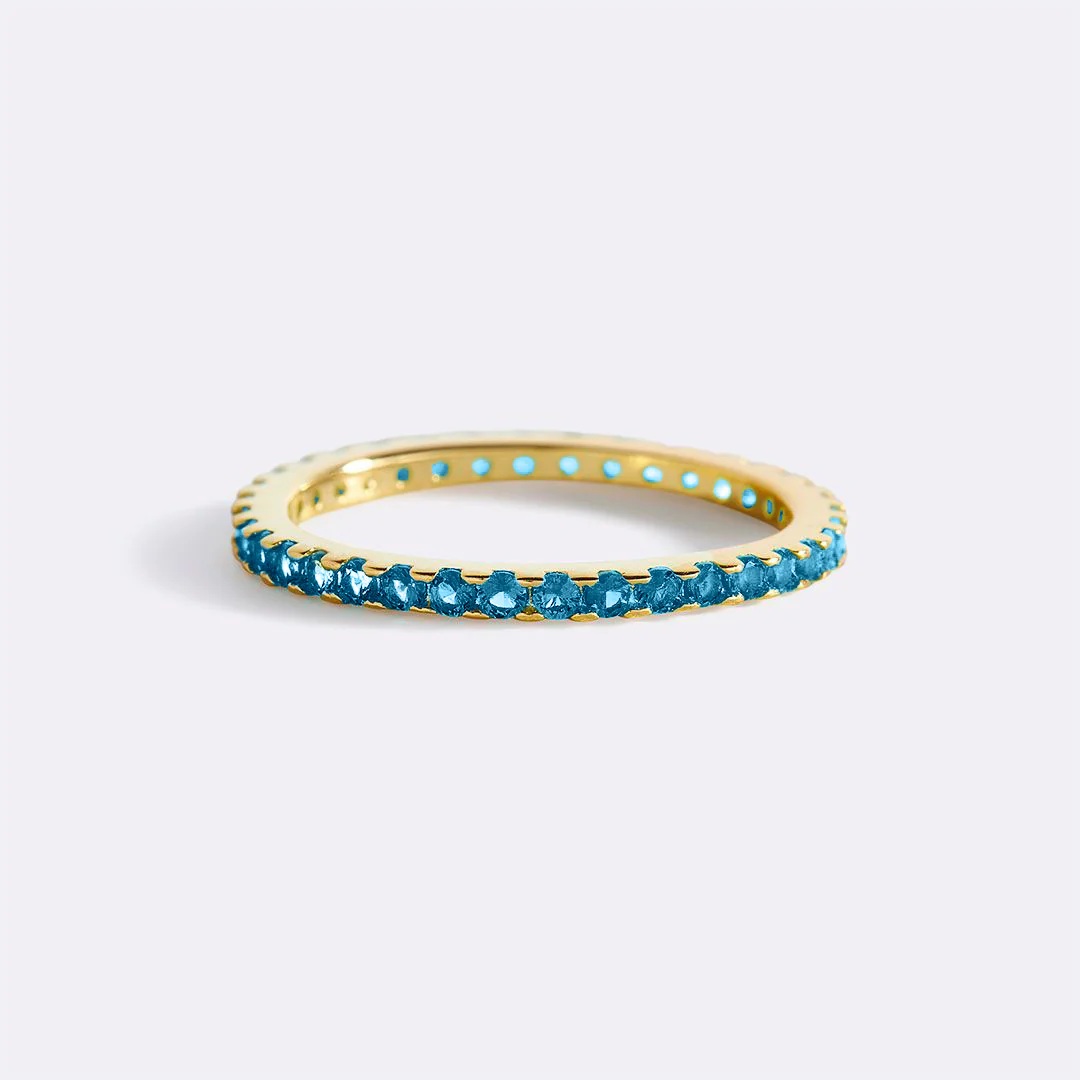Birthstone Eternity Stacking Ring
