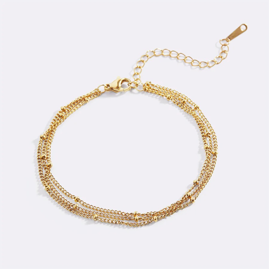 Triple Layer Satellite Chain Bracelet